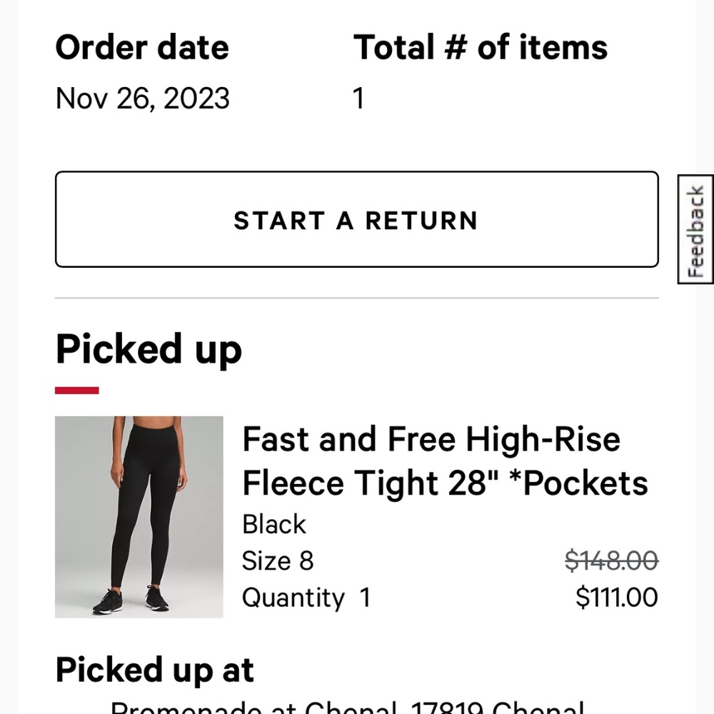 Lululemon fast and free leggings